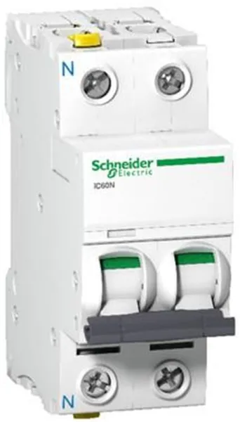 Schneider Electric Acti9 iC60N 1P-N 4A kaksoisliitin C-käyrä 6/10kA 230V leveys 36mm