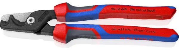 Knipex-kaapelileikkurit porrastetulla StepCut XL -leikkauksella