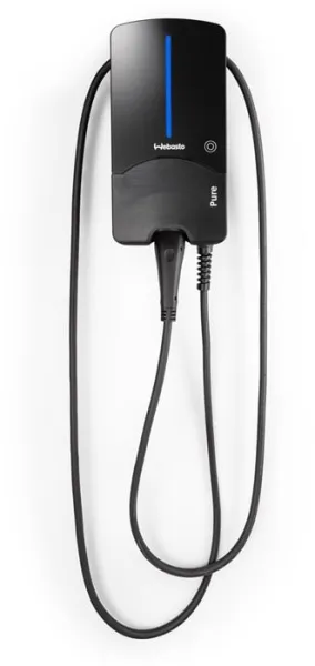 Webasto Pure Latauslaatikko 11 kW Type 2 Black Edition 4,5 m kaapelilla - Integroitu RCD-DD tasavirtasuojausrele