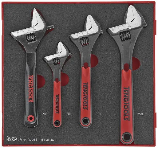 Teng Tools säädettävä jakoavainsarja TEDADJ4, 4 osaa