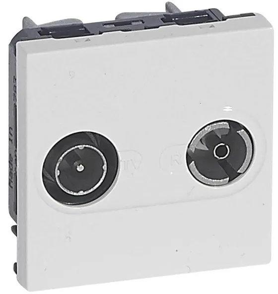 Legrand Tv-r pistoke uros/naaras 9,52MM valkoinen