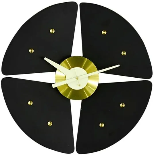 Vitra Petal Clock Kello Musta/Messinki